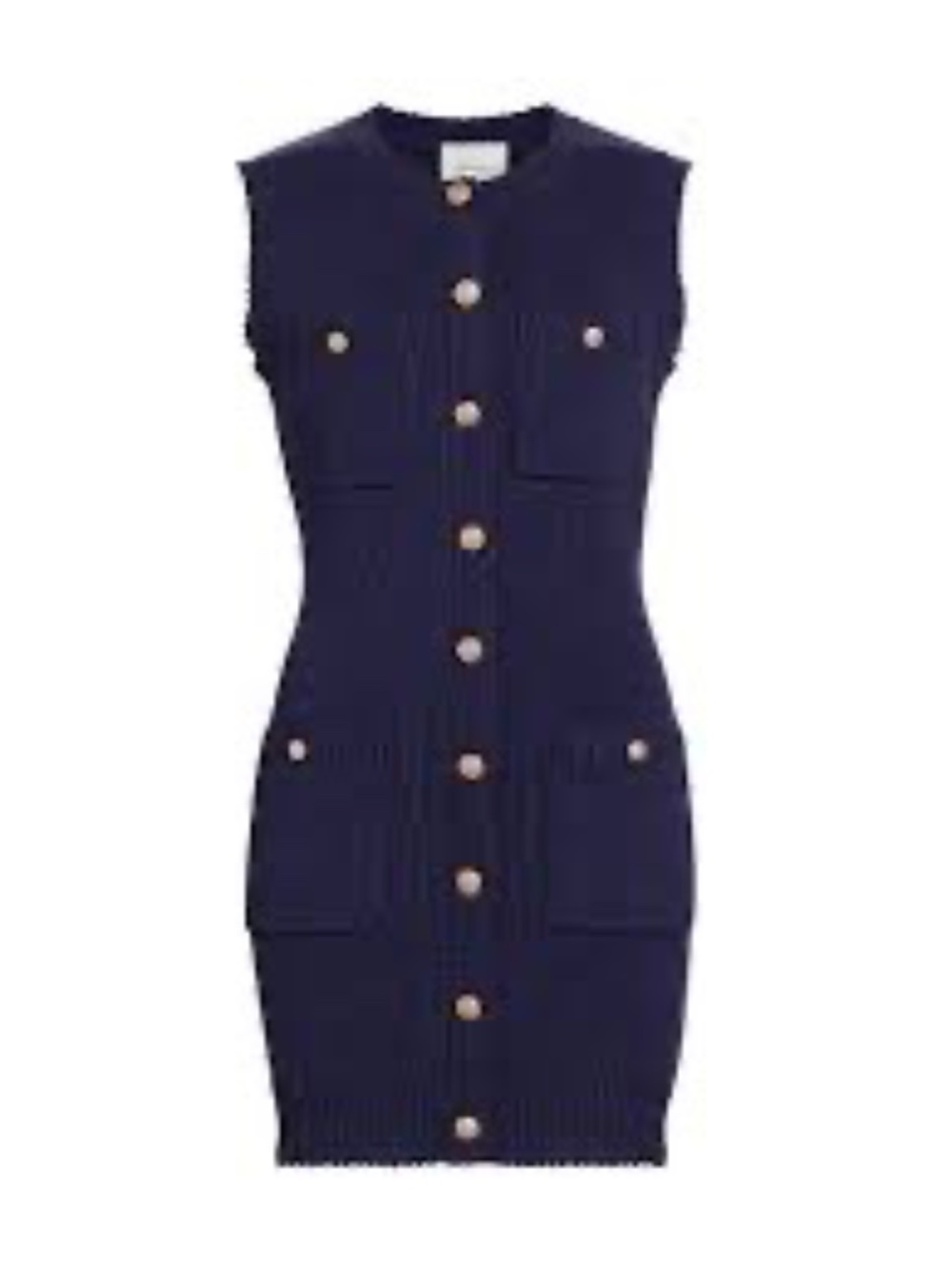 NWT Reformation Catalina Cotton Button Up Mini Dress Navy L - Picture 2 of 11